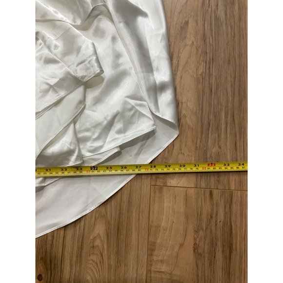 NWT Lavetir White One Shoulder Bridesmaid Wedding Dress Small - Picture 12 of 15